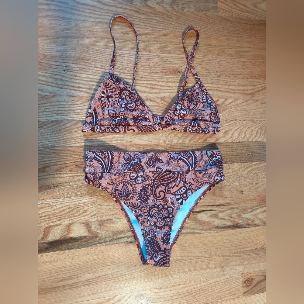 Paisley Print Bikini Set